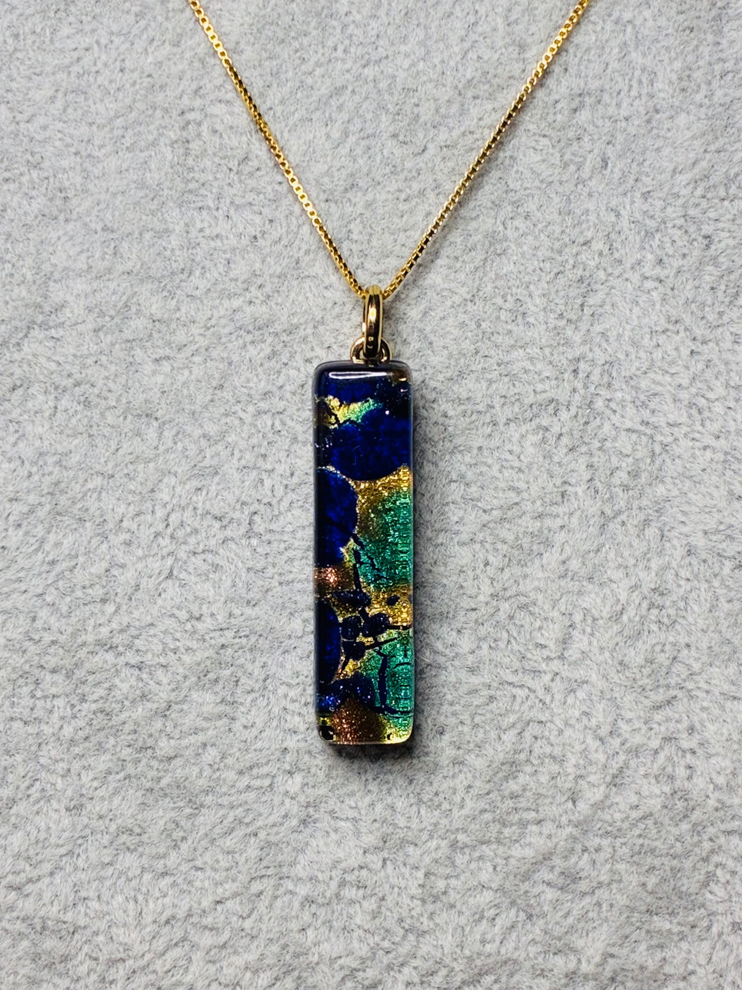 No 74 - Murano Aqua cobalt et feuille d'or