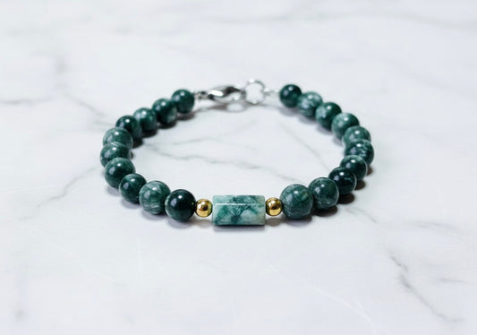 no 75 - Séraphinite et émeraude