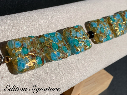 No 63 Murano Aqua Millefiori - Édition Signature
