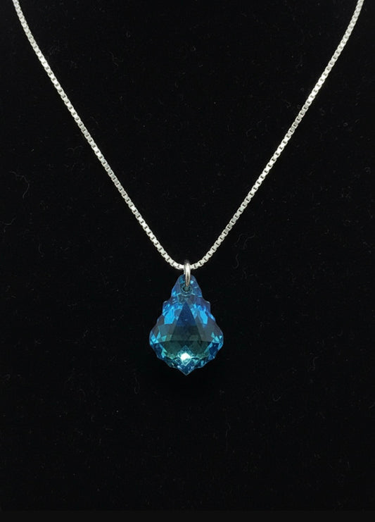 No 60 - Swarovski Baroque bleu bermuda 6090