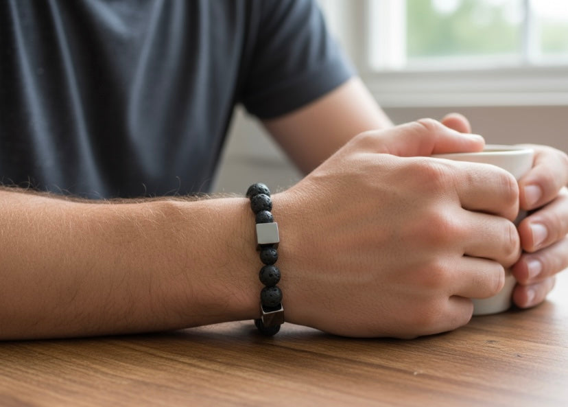 No 14 - Hématite & pierres de lave